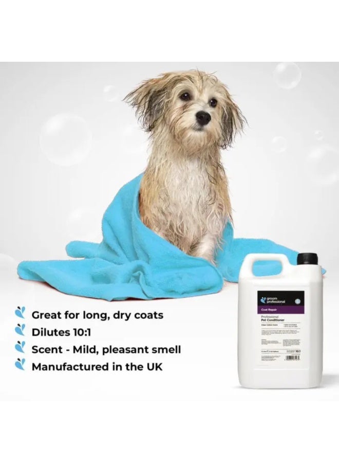 Groom Professional Coat Repair Pet Conditioner 4L – Deep Repair for Dry & Damaged Coats - Image 3